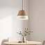 pendant light Hikari with cotton shade - neutral brown