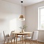 pendant light Hikari with cotton shade - neutral brown