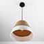 pendant light Hikari with cotton shade - neutral brown