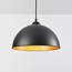 1-phase rail pendant lamp Fos - Black with Golden interior