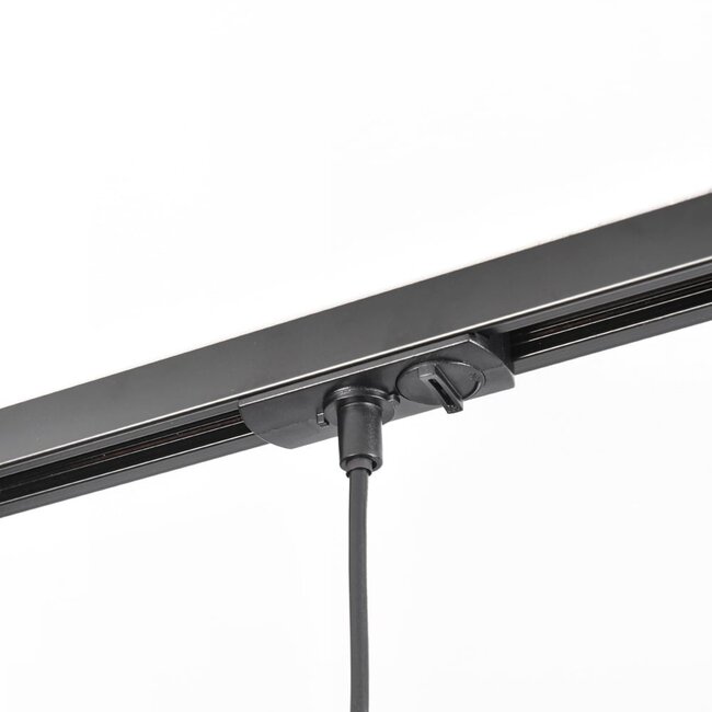 1-phase rail pendant lamp Fos - Black with Golden interior