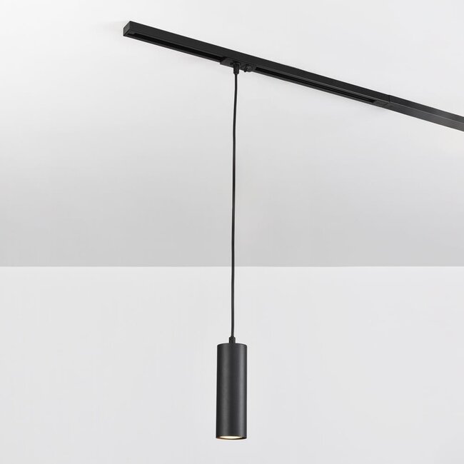 Track Tube pendant light 1-Phase Len, Black