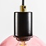 Black pendant lamp with amber, smoked glass and pink glass, 6-light - Monroe