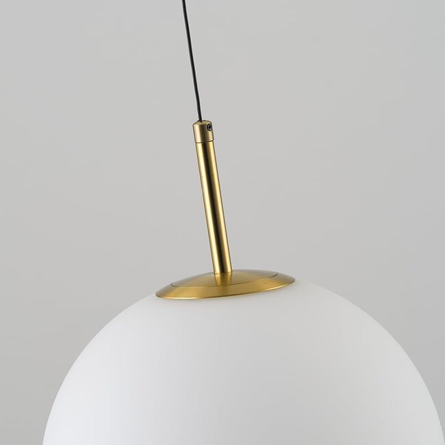Pendant light Signe gold with opal white glass - 3-step dimmable, 2700K