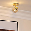 Ceiling light Gold with Amber glass, 1-light - Jenthe