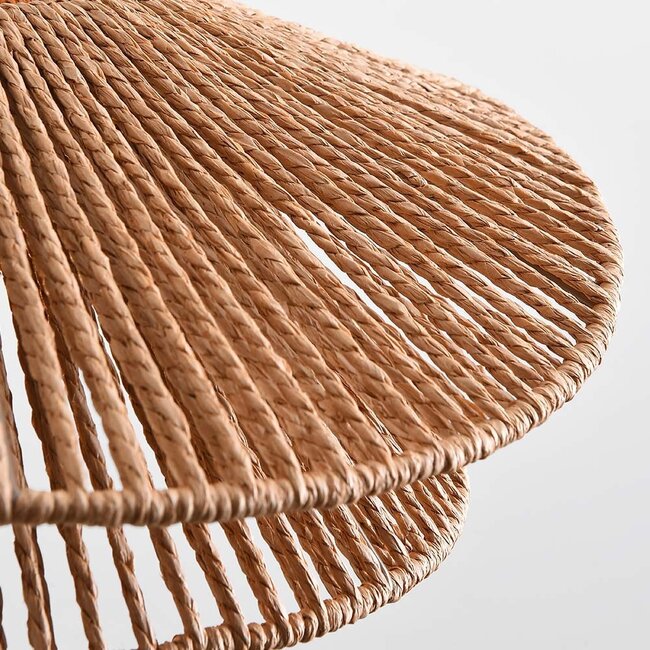 Osaka handwoven rope pendant light in natural brown