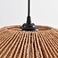 pendant light Osaka in hand-braided rope - natural brown