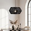 pendant light Nara in hand-braided rope - black
