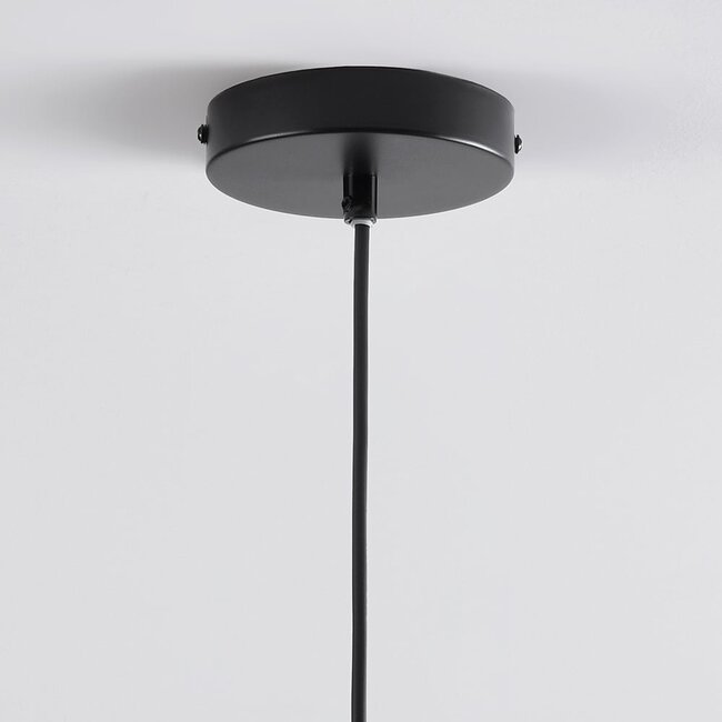 pendant light Nara in hand-braided rope - black