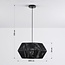 pendant light Nara in hand-braided rope - black