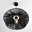 Osaka handwoven rope pendant light in black