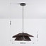 pendant light Osaka in hand-braided rope - chocolate brown