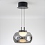 pendant light Mette - black with smoked glass and 3-step dimmable LED