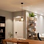 1-light pendant light Ebbe - black with smoked glass