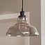 1-light pendant light Ebbe - black with smoked glass