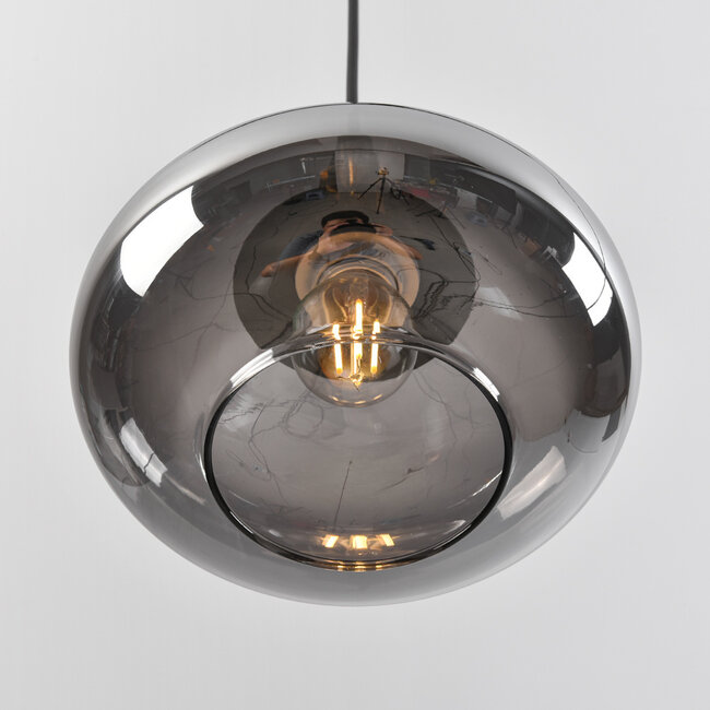 Track pendant light 1-phase Nill with smoked glass and mirror effect