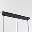 3-light pendant light Lovi - black with smoked glass and mirror effect