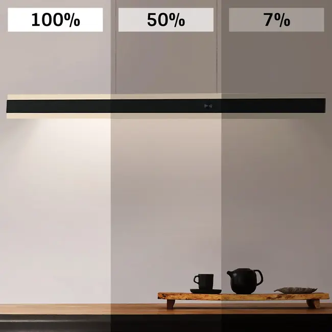 Minimalist up and down light Andre - 3-step dimmable LEDs - Black