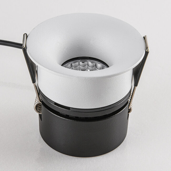 9W recessed spotlight Meya with ring 2 - White