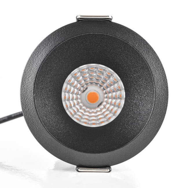 9W recessed spotlight Meya with ring 3 - Black