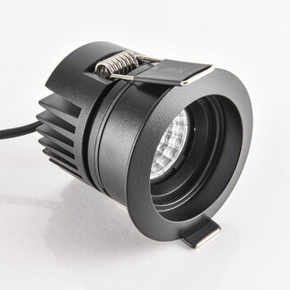 9W recessed spotlight Meya with ring 4 - Black