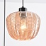 Pendant lamp with Amber glass and textured detail - Kaca