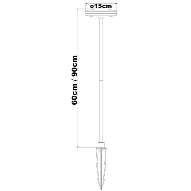 Outdoor floor lamp Svala with ground spike - 80 cm