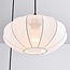 3-light Japandi pendant lamp with white fabric lanterns - Fabrica