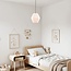 Paper pendant light Berlian - white with pleated shade