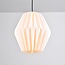 Paper pendant light Berlian - white with pleated shade