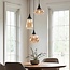 Modern pendant lamp with Amber glass, 3-light - Loua
