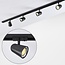 Modern 1.5 metre single-phase track lighting system with Sev spotlights - 3-step dimmable