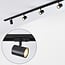 Modern 1.5 metre single-phase track lighting system with Nox spotlights - 3-step dimmable