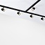 Modern 1.5 metre single-phase track lighting system with Nox spotlights - 3-step dimmable
