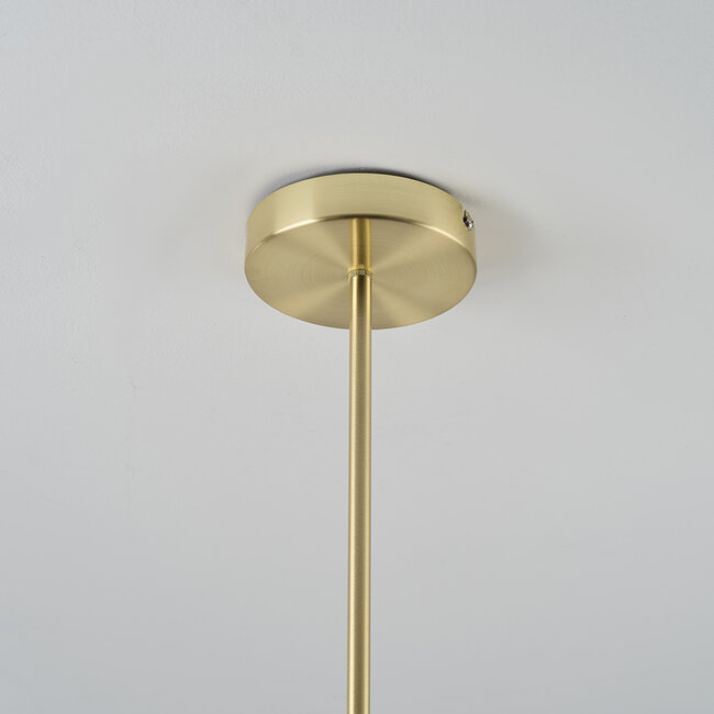 Sest gold ceiling light with smoked glass, 6-light