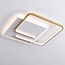 Square designer ceiling lamp Rune 2-light with dimmable LEDs