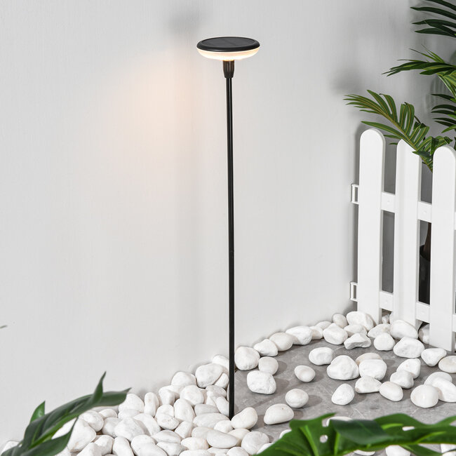 Modern solar outdoor post light Eden - set of 2