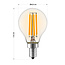E14 3-step dimmable LED filament bulb with Amber glass | 5.5W 2200K
