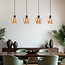 4-light pendant lamp with Amber glass - Sanford