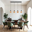 4-light pendant lamp with Amber glass - Sanford