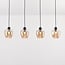 4-light pendant lamp with Amber glass - Sanford