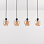 4-light pendant lamp with Amber glass - Sanford