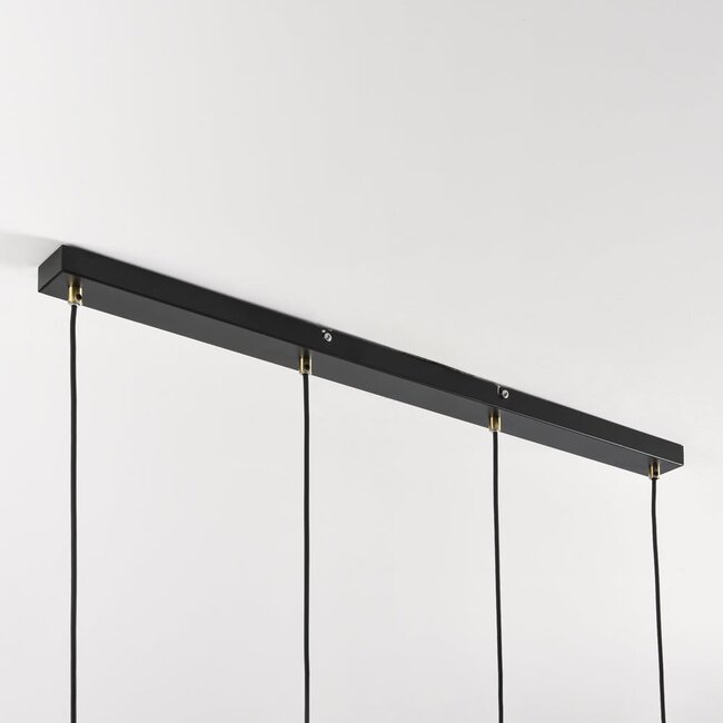 4-light pendant lamp with Amber glass - Sanford