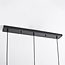 3-light pendant light Faliste - black with smoked glass