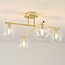 Elegant ceiling lamp, 4-light gold with transparent glass - Nymo