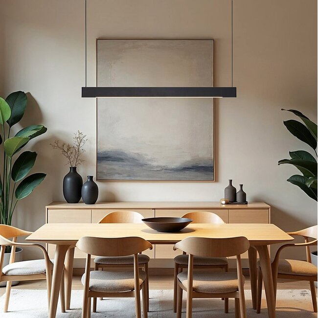 Minimalist pendant lamp with adjustable brightness, Abby - Black