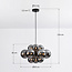 Designer lighting pendant lamp black with smoked glass, 12-light - Decadi