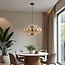 12-light pendant lamp in Black with Amber glass - Decadi