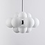 12-light pendant light Decadi - black with opal glass