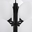 Modern pendant lamp, 12-light, black with opal white glass - Decadi